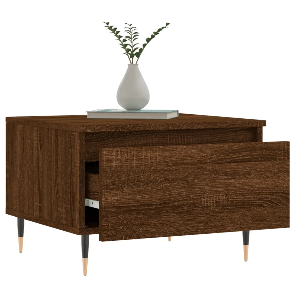 Tavolini Salotto 2pz Rovere Marrone 50x46x35 Legno Multistrato 830859