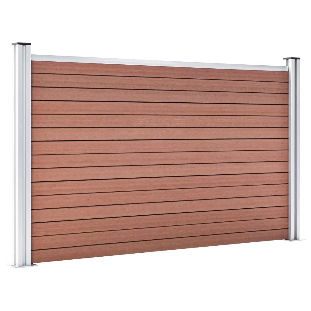 Pannello di Recinzione in WPC 353x106 cm Marrone 3053243