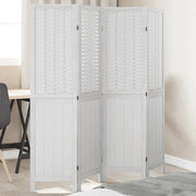 Divisorio Ambienti | Divider per stanze | Paravento 4Pannelli Bianco Legno Massello di Paulownia