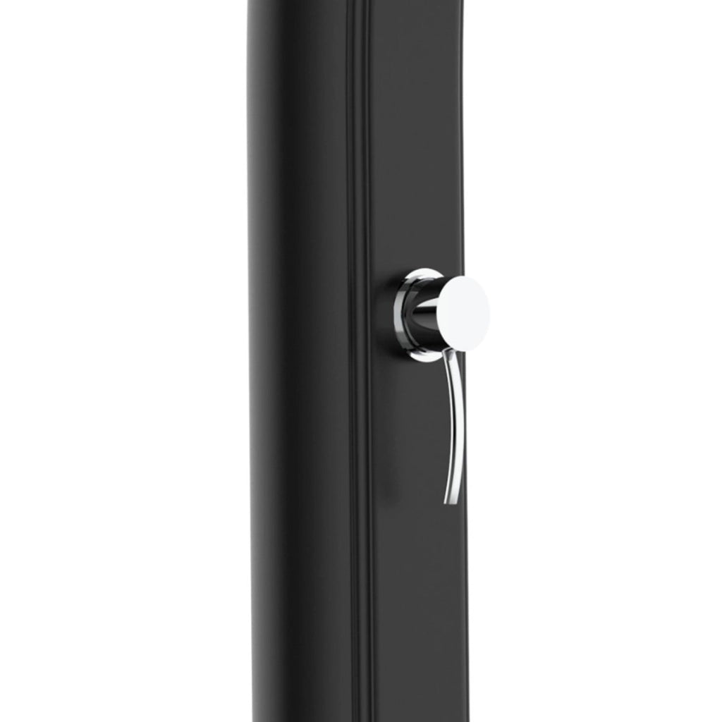 Doccia Estiva Esterna Nera in Polietilene HD con Riscaldamento Solare Altezza 226 cm Serbatoio 25 Litri Ideale per Giardino e Piscina STARMATRIX Rio Black