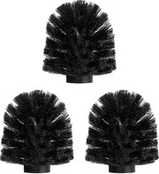 Set di 3 testine di sostituzione per il water WC in plastica 12 mm, testina di pulizia per il water WC, sostituzione testina di pulizia per il water WC, testina di sostituzione per il water WC in plastica, colore nero