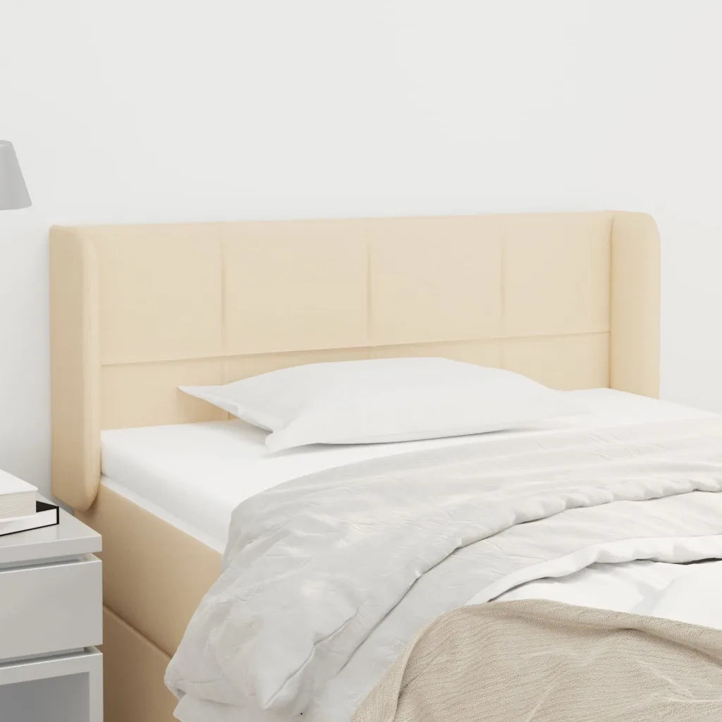 Testiera ad Orecchio Crema 103x16x78/88 cm in Tessuto 3118763