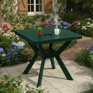 Normandy, Tavolo da Esterno 4 Posti Made in Italy, 79x79x72h cm Verde