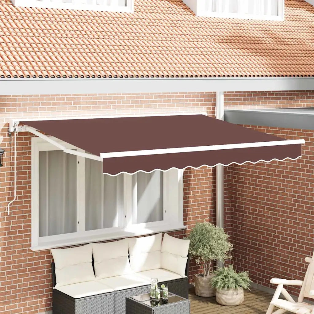vidaXL Tenda Retrattile Marrone 250x200 cm Tessuto