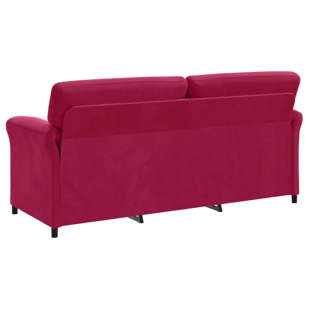 Set di divani 2 pz Rosso Vino Velluto 3424918