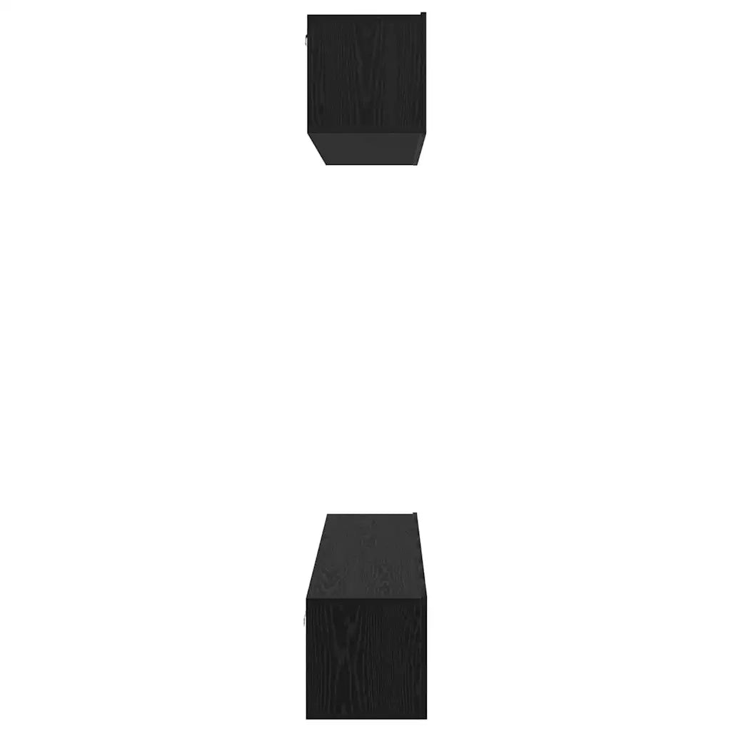 vidaXL Set mobile TV 5 pcs Rovere nero 100 x 30 x 30 cm