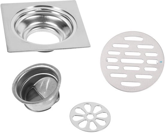 Douchecaricatore in Acciaio Inossidabile - Coperchio di Douchecaricatore Rimosso - Fusto di Douchecaricatore Esterno - Douchecaricatore - Blocco Odori - Facile da Pulire