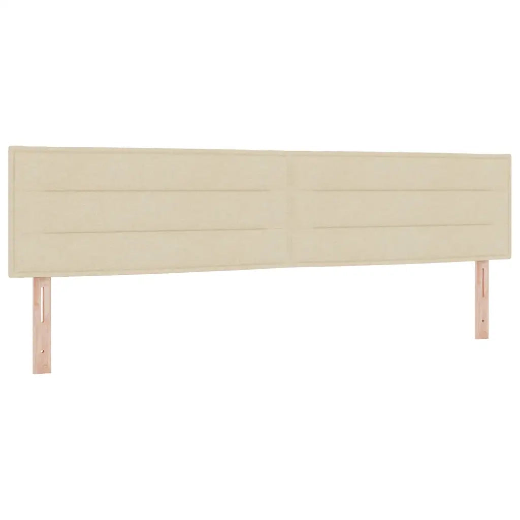 Letto a molle con materasso Crema 200 x 200 cm Tessuto 3341256