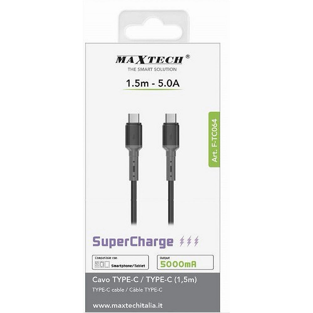 Trade Shop - Cavo Type-c A Type-c Super Carica 5000ma 1.5 Metri Per Smartphone Tablet F-tc064 -