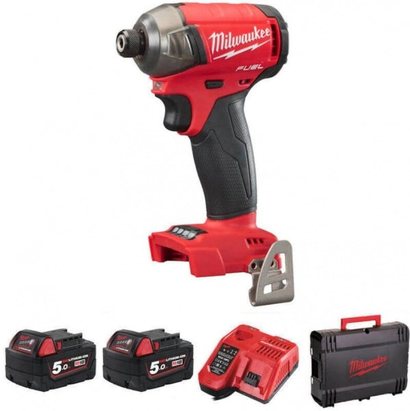 Milwaukee Avvitatore ad impulsi (portainserti) a batteria M18FQID-502X
