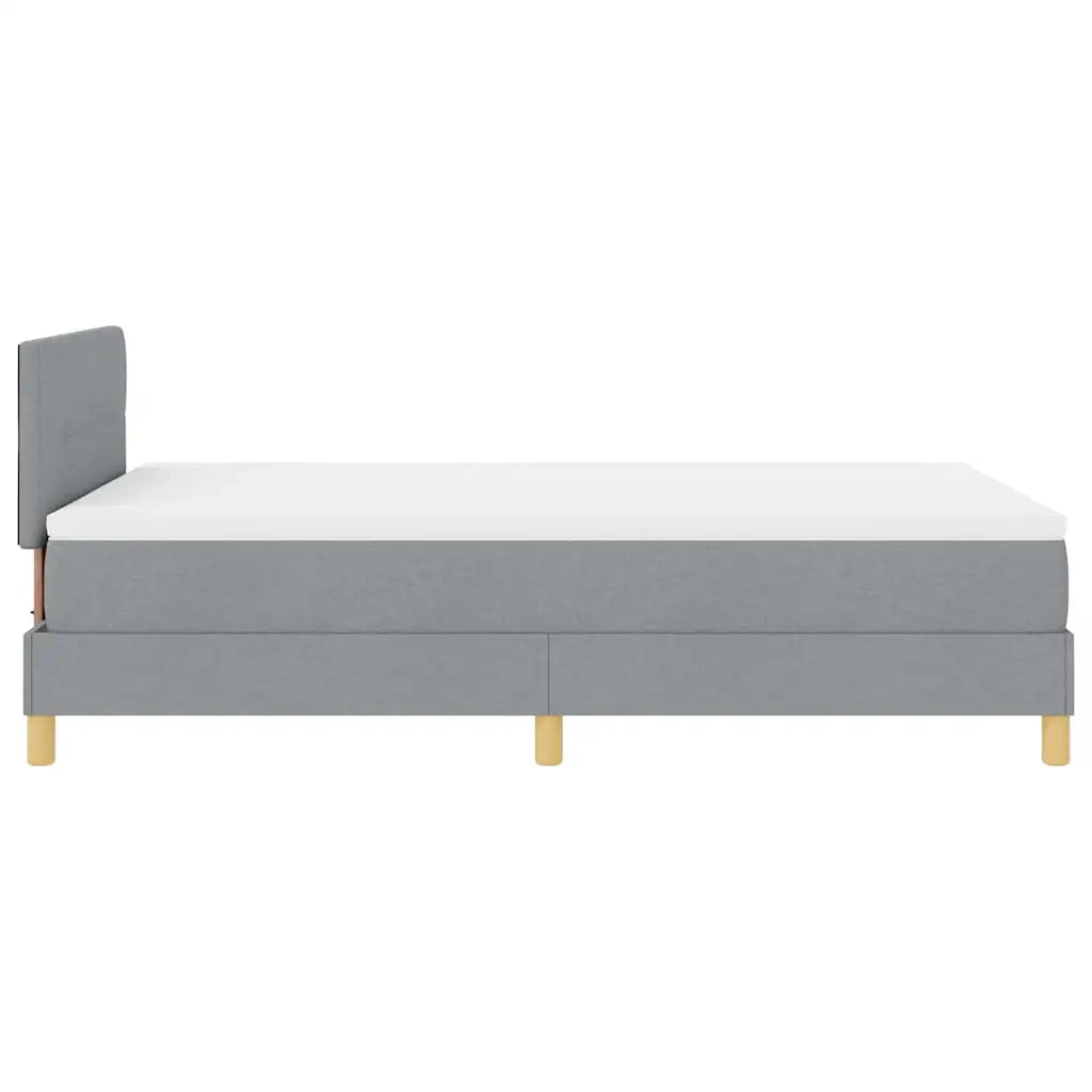 Letto a Sorgente LED con led Grigio chiaro 120 x 200 cm Tessuto 3342429