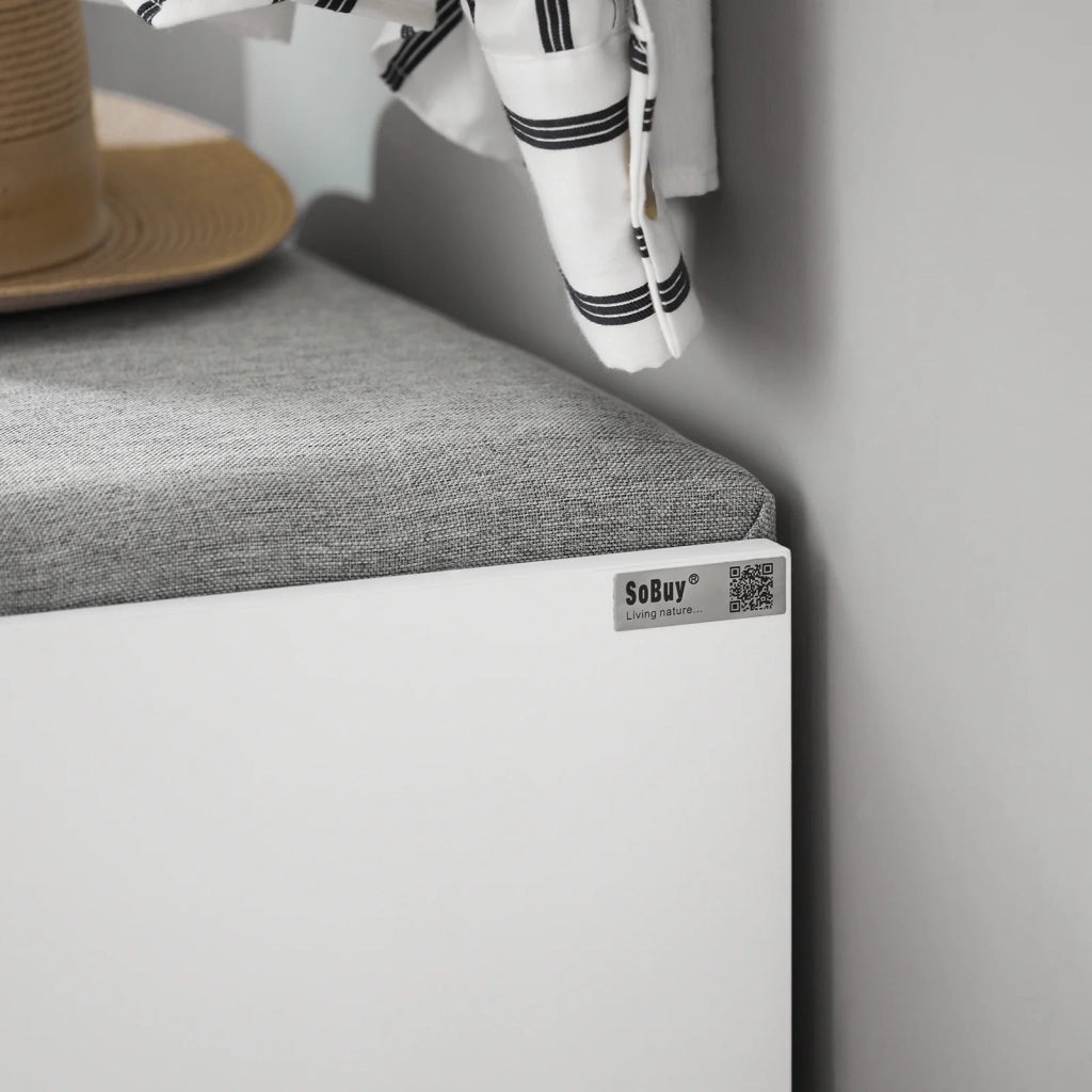 Scarpiera Panca Scarpiera Portascarpe Con Seduta Grigio Profondità30cm FSR16-HG