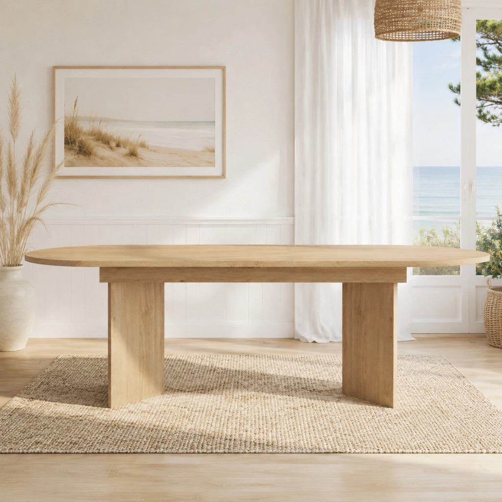 Tavolo da pranzo allungabile 180x90 cm rovere – 6-8 persone