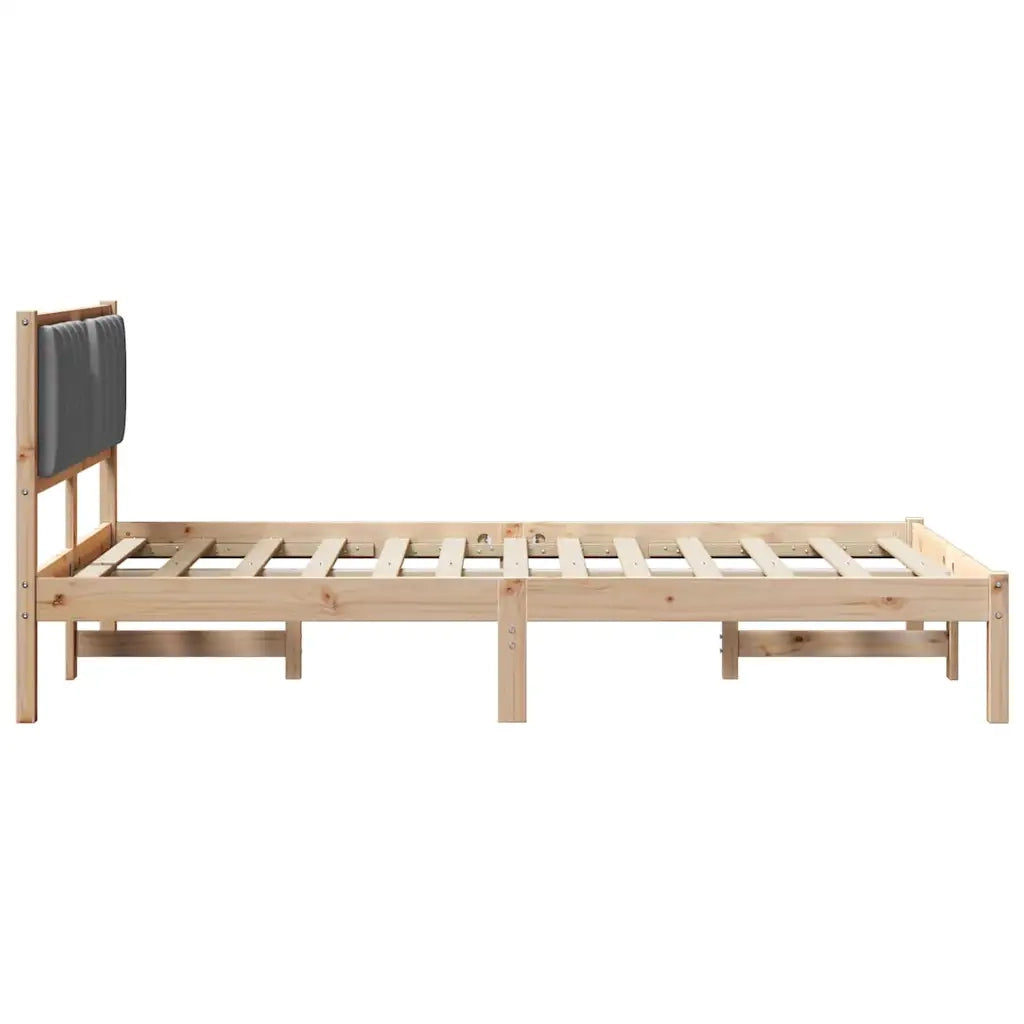 Letto con Testiera Rivestita Grigio scuro 120 x 200 cm 878260