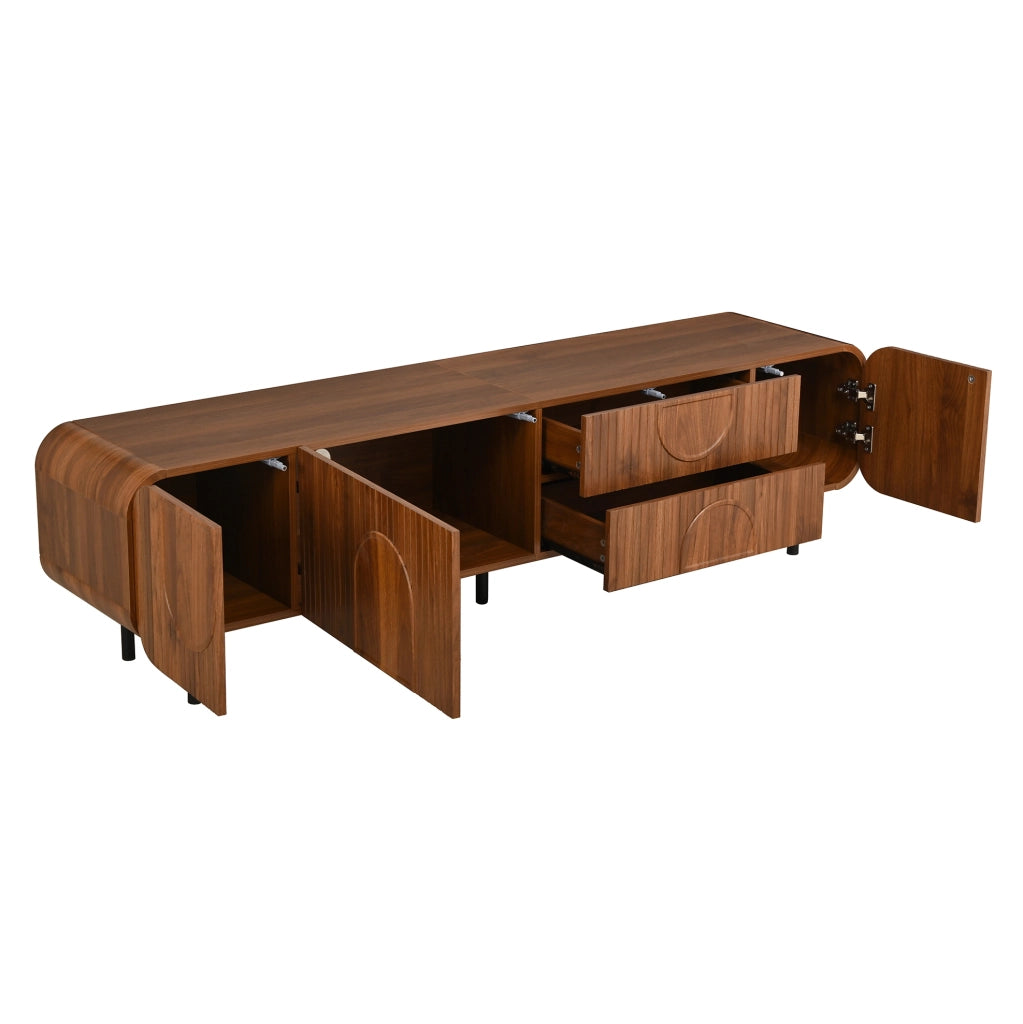 Mobile TV 180x40x47,5 cm noce MDF con 3 ante e 2 cassetti
