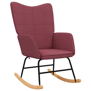 Sedia a Dondolo Rosso Vino in Tessuto CFW6889226