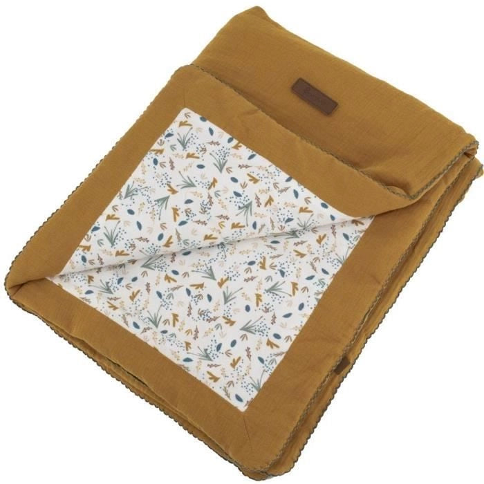 Coperta double face - DOMIVA - AU FIL DE L'EAU - 75 x 100 cm - Caramello