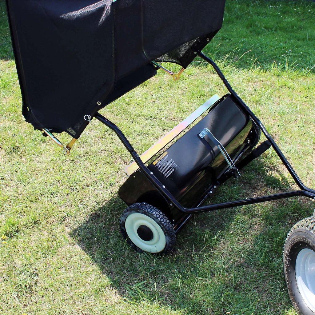 Spazzatrice trainata da prato per trattorini 96cm di larghezza Ruote in gomma da 254x40mm