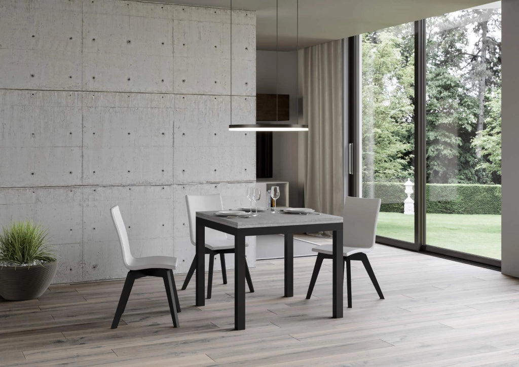 Tavolo Allungabile 90-180x90x80-78 cm Everyday Libra Cemento