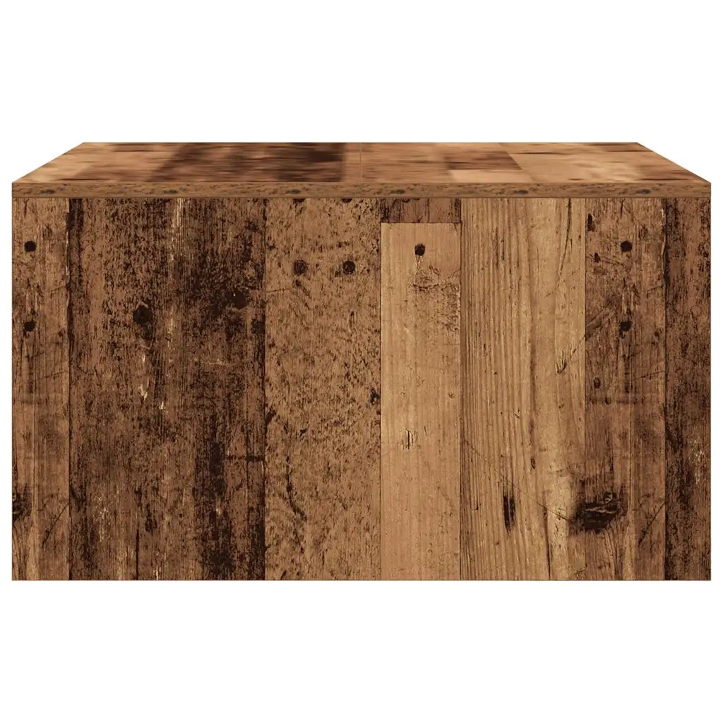 Tavolino da Salotto con Cassetti-Tavolino da soggiorno-Tavolo Legno Antico 70,5x70x40 cm