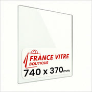INVICTA - modello : gaya - 740 x 370 x 4 mm - Vetro per stufa a legna - vetro camino di ricambio - vetro per caminetto resistente al fuoco - France Vitre