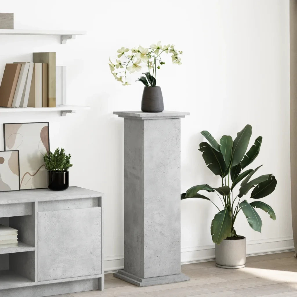 vidaXL Espositore con Portaoggetti Grigio Cemento 31x30x90 Truciolato