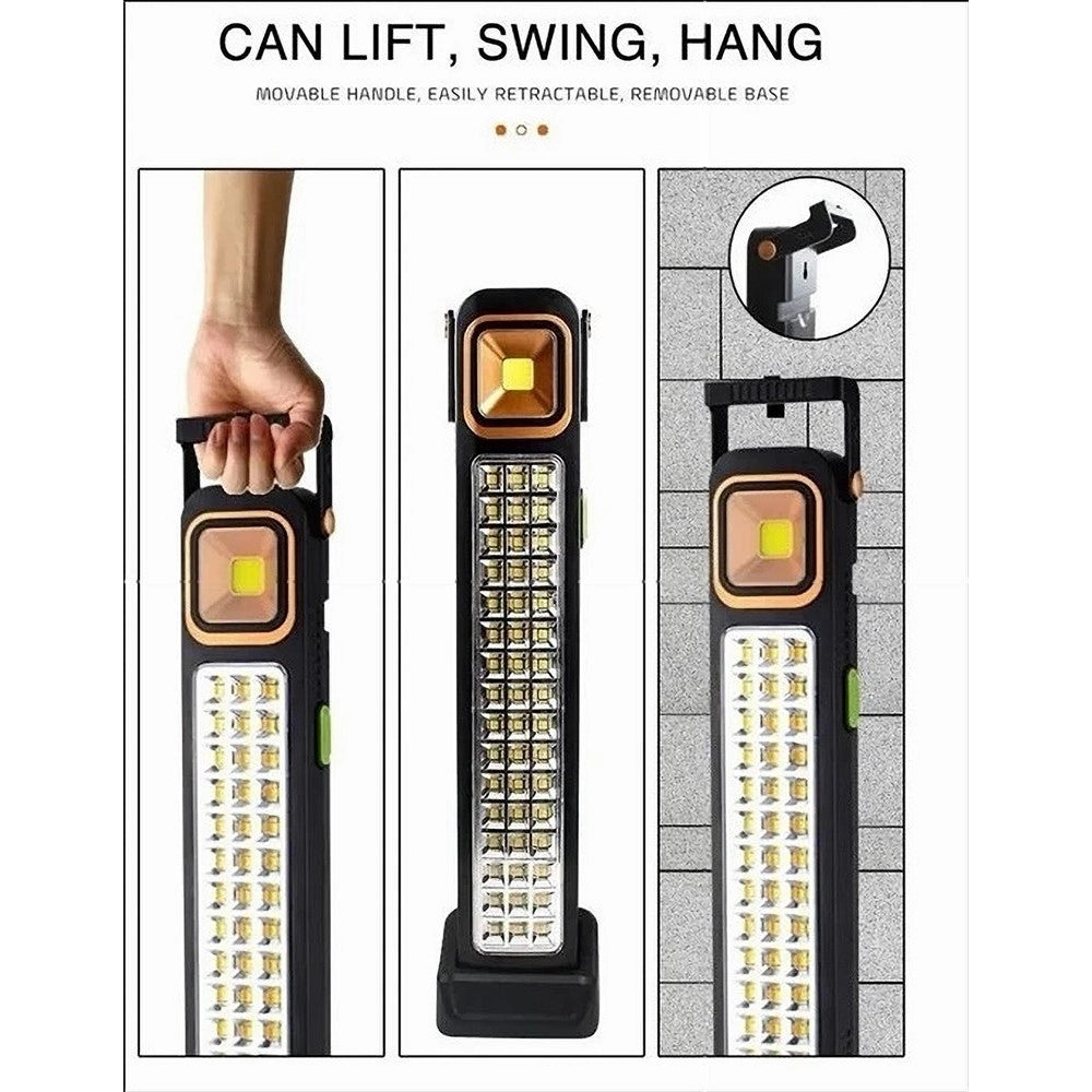 Trade Shop - Torcia Portatile Lampada Di Emergenza Ricaricabile Usb Solare 45led Luce Bianca -