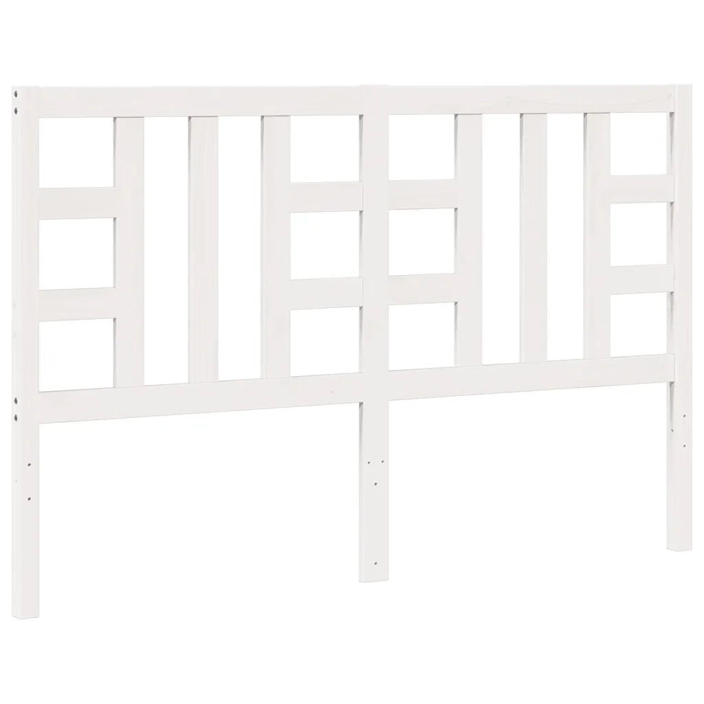 Testiera per Letto Bianca 156x4x100 cm Legno Massello di Pino 817846