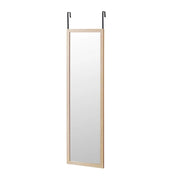 Specchio per porta beige 125x35 cm - Cornice in MDF, leggero e facile da appendere, stile nordico