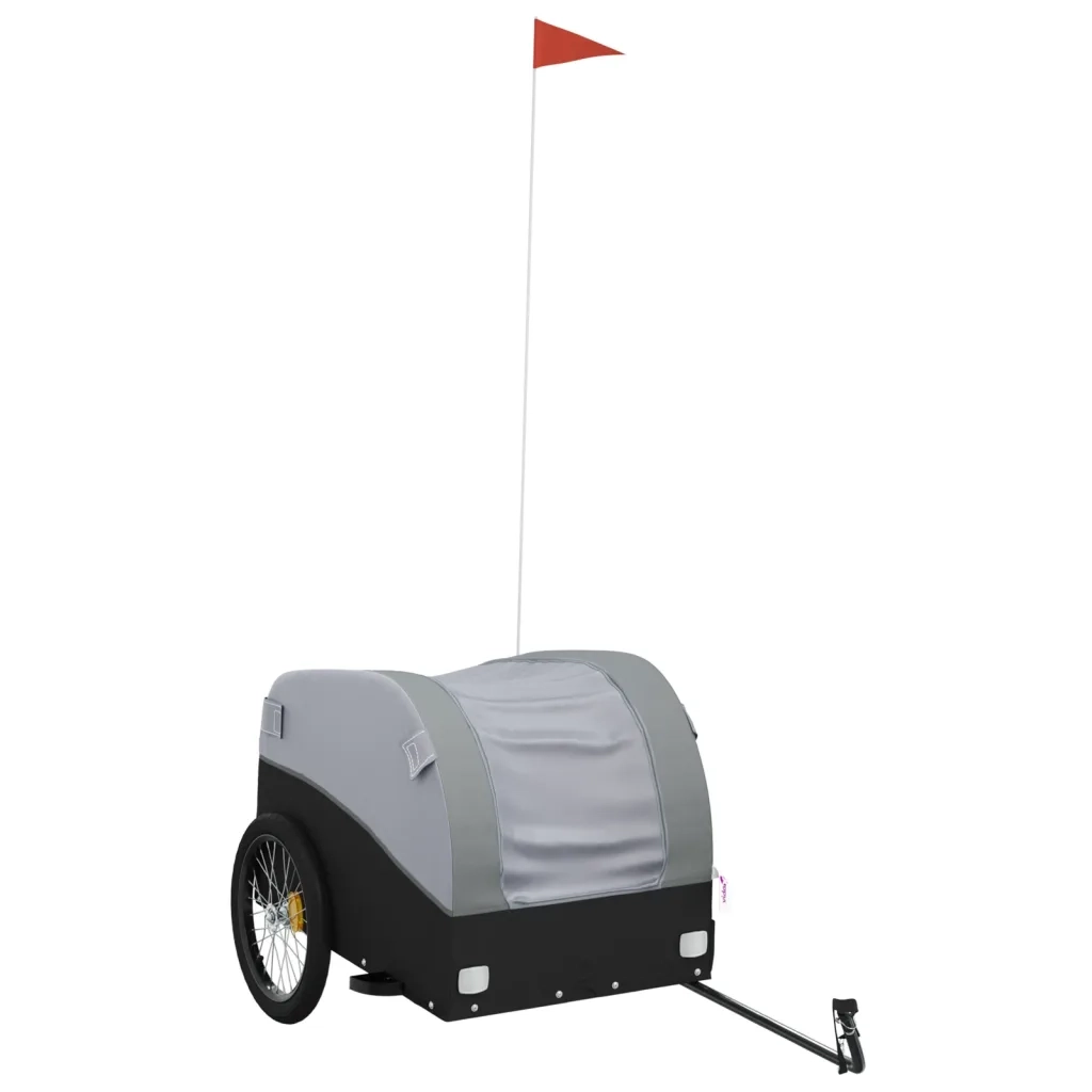 Rimorchio da Bici Nero e Grigio 45 kg in Ferro CFW4185055