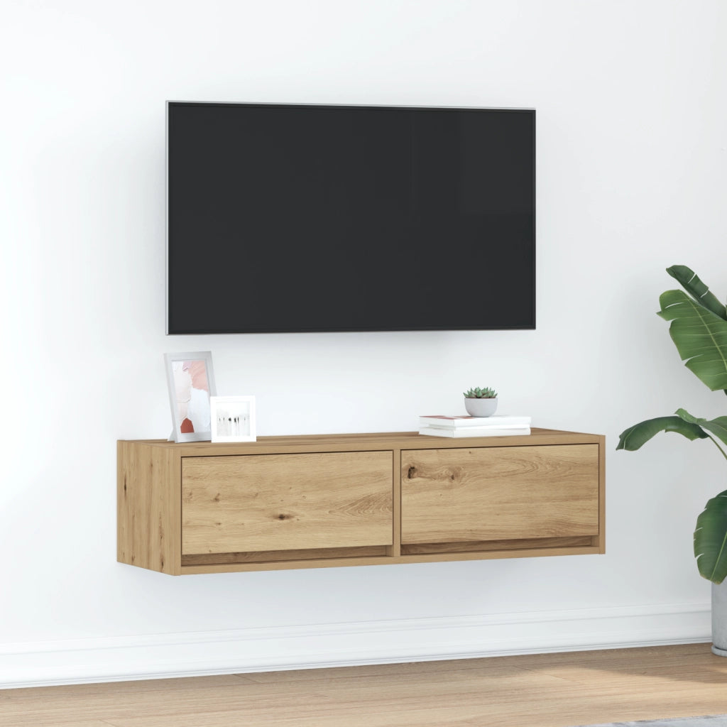 Mobile TV  in rovere artigianale 100x31x25,5 cm in legno ingegnerizzato