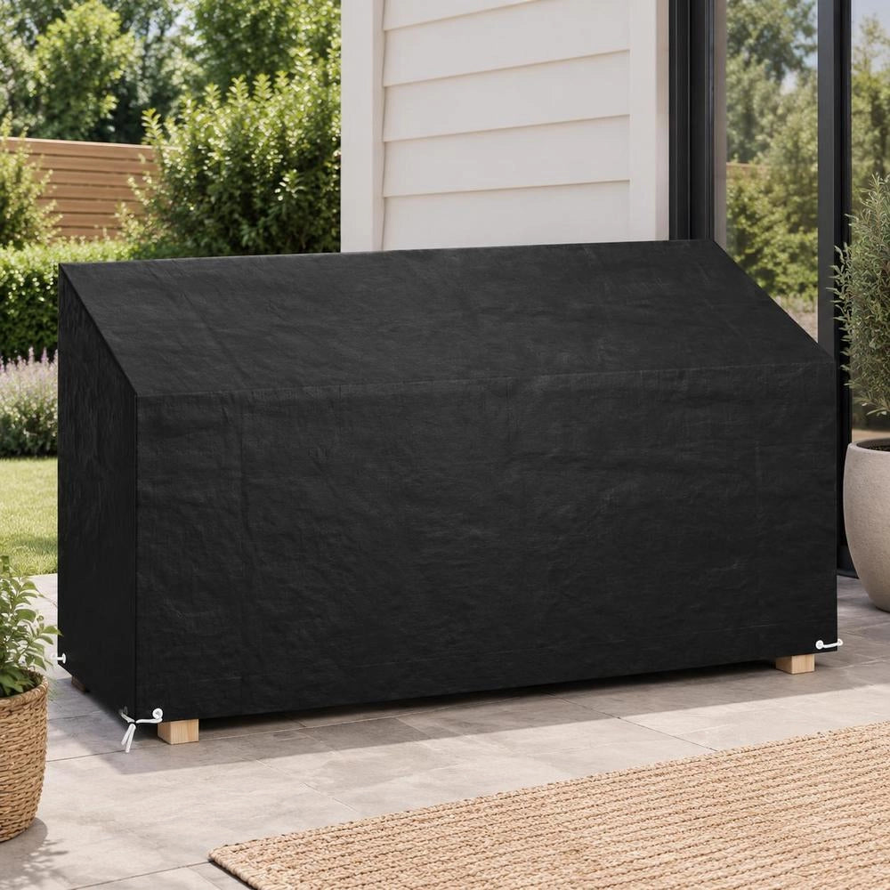 Cover For Garden Bench, 12 Eyelets, 210x70x70/88 Cm, Polyethylene