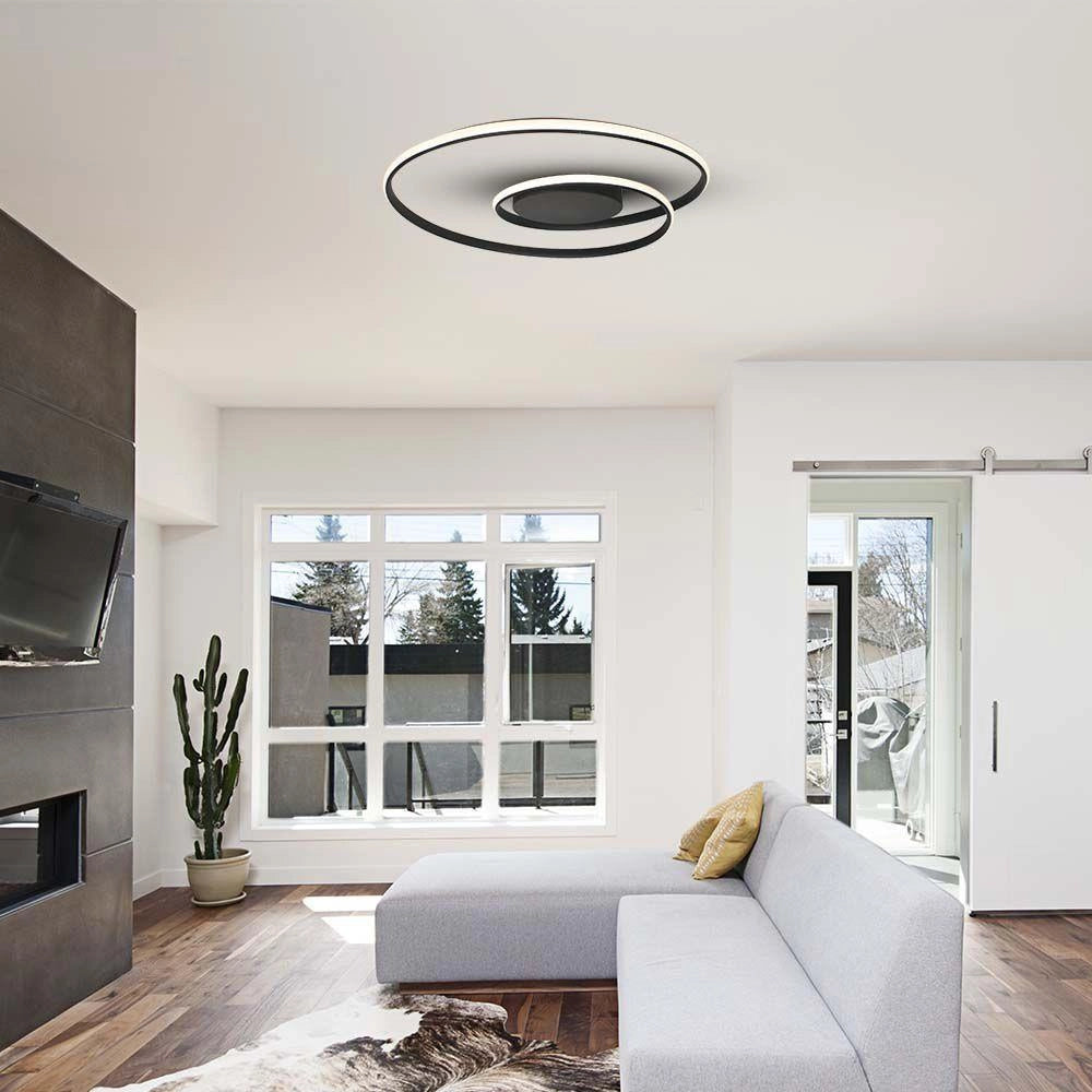 Plafoniera LED nera 62cm 48W 3000K dimmer V-TAC VT-7911