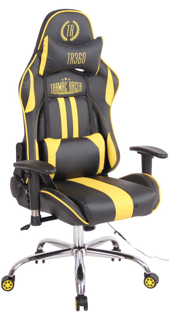 Sedia Ufficio Massaggiante Limit XM In Similpelle Nero/giallo