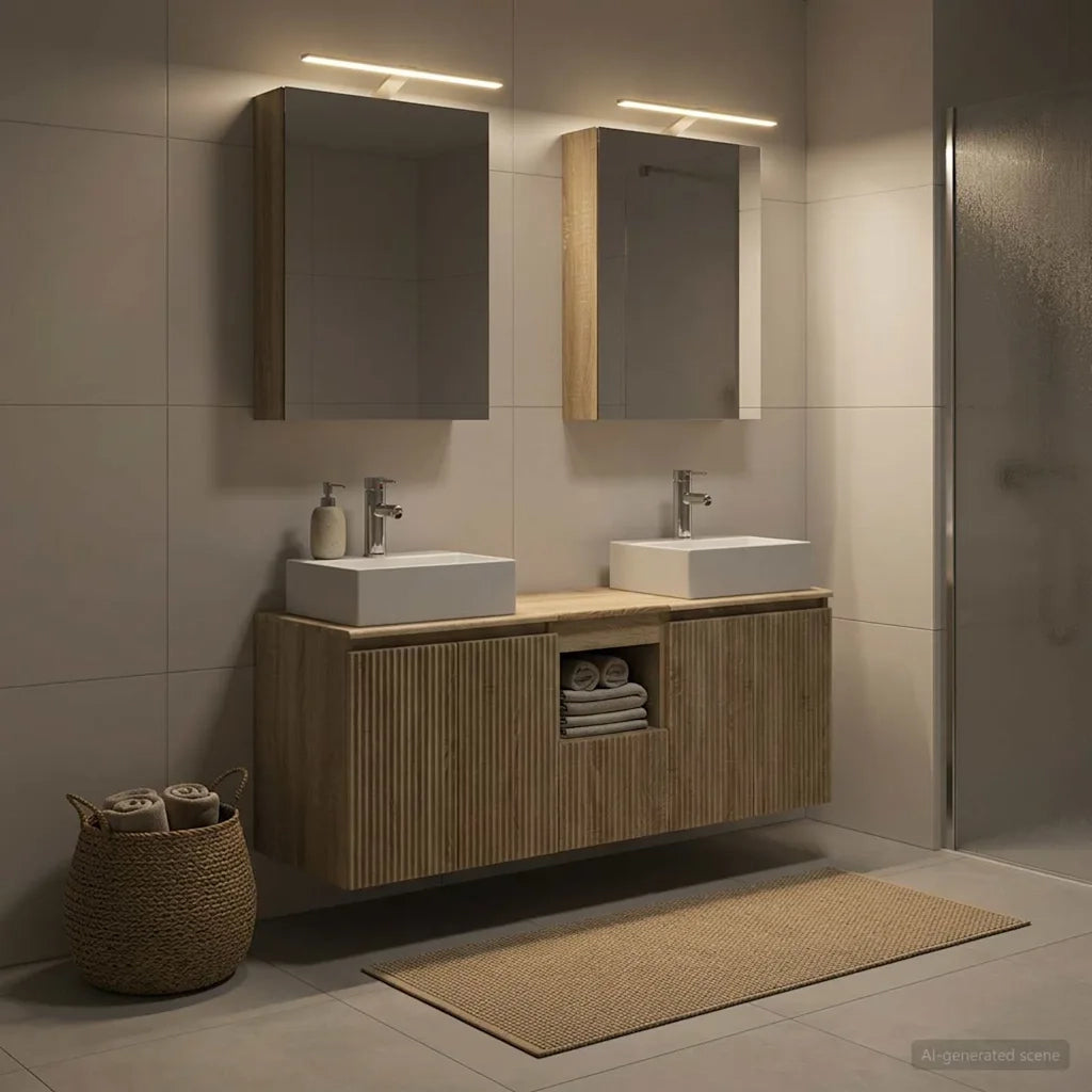 Set di Armadi da Bagno 5 pcs Rovere Sonoma Legno ingegnerizzato 3406393