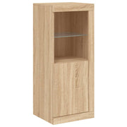 Buffet credenza cassettiera armadio mobile contenitore organizer per cucina soggiorno salotto con luci LED Sonoma 41 x 37 x 100 cm marrone 02_0029960