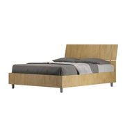 BS COM Letto matrimoniale francese con rete 140x190 testata inclinata quercia