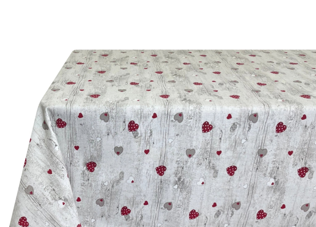 Tovaglia Per Salotto Cucina Tavolo 100% Cotone Made In Italy Happy RP - 140x240 - Happy