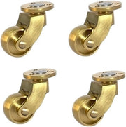 Ruote di regolazione 25mm in ottone massello 360° girante - Ruote di regolazione in gomma - Ruote circolari per mobili - Carico di 150kg con 12 viti - Modello non specificato