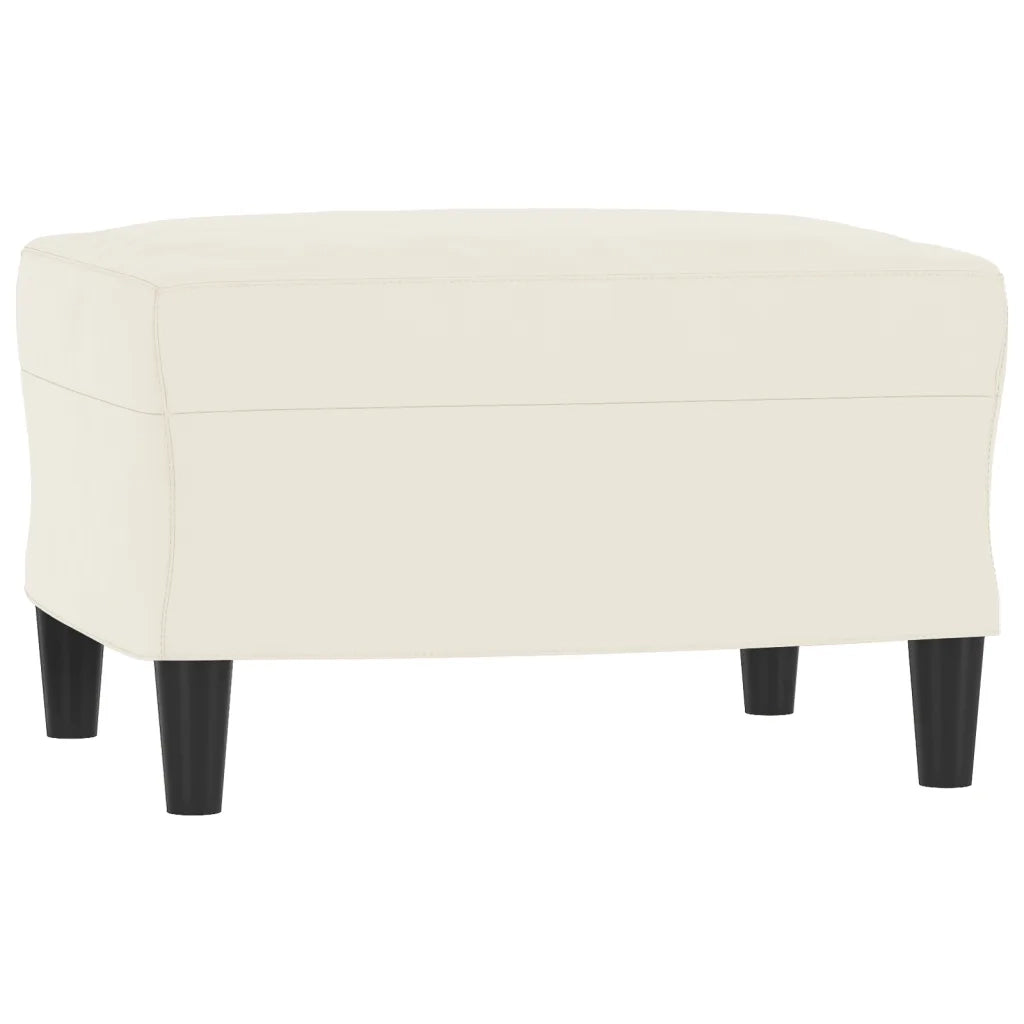 Set di Divani 3 pz Crema in Velluto 3202032