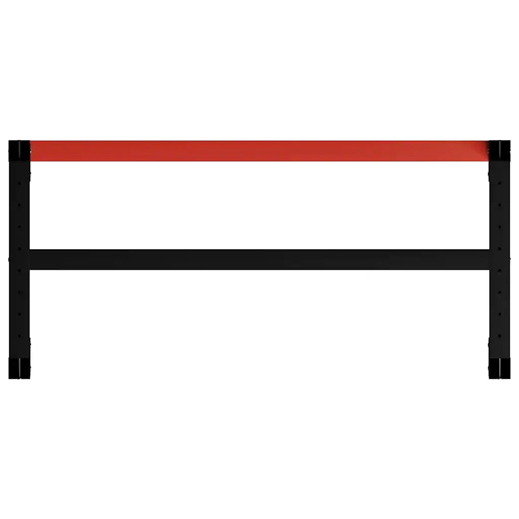 Telaio per Banco da Lavoro in Metallo 120x57x79 cm Nero e Rosso CFW4049434