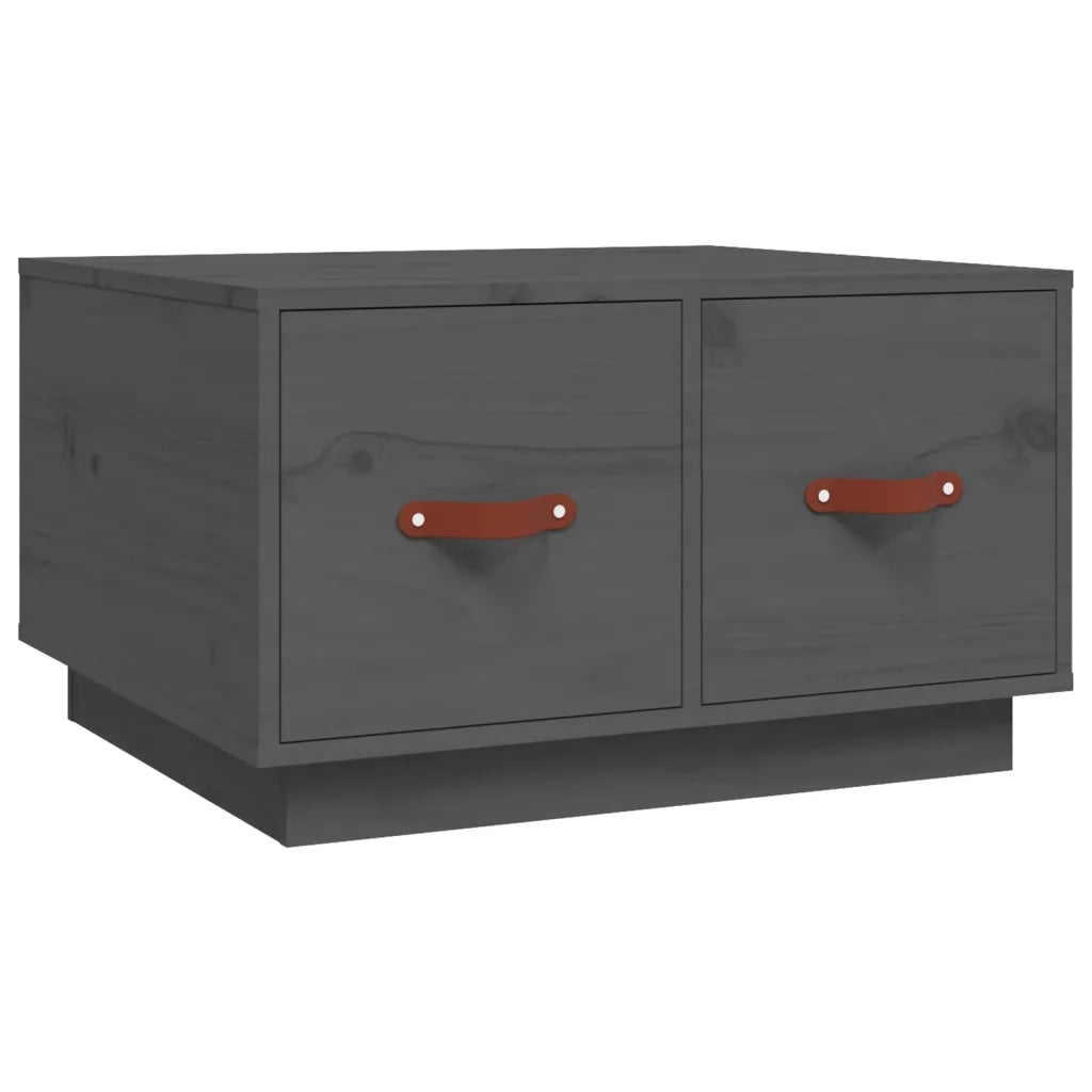 Tavolino da salotto | Tavolino da caff¨¨ | Tavolino da Soggiorno Grigio 60x53x35cm in Legno Massello di Pino
