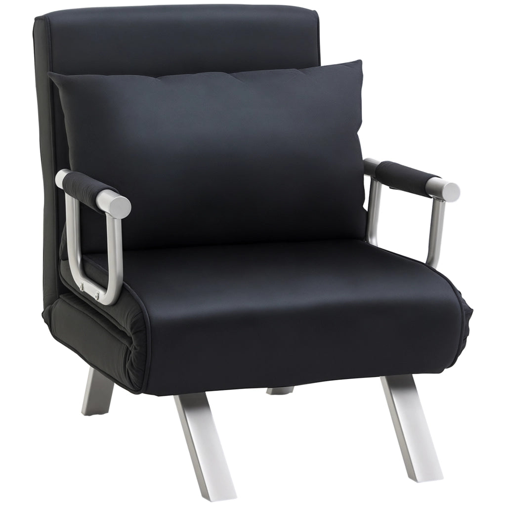 Poltrona Letto Singolo ¨C zephmum ¨C Nero, 65x69x80 cm