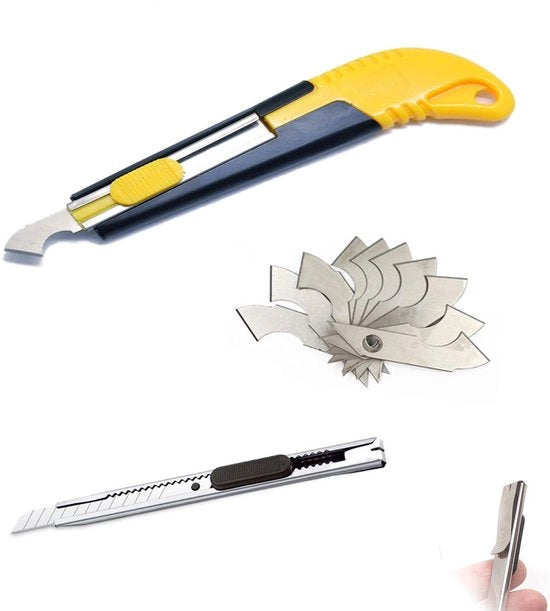 Set di taglieri multifunzionali universali retrattili - 10 pezzi - con lama di wolfram carburo - lunghezza 16 cm