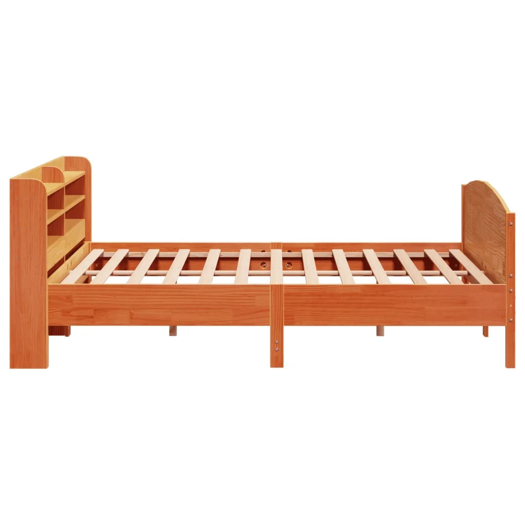 vidaXL Letto senza Materasso Marrone Cera 200x200 cm in Legno di Pino