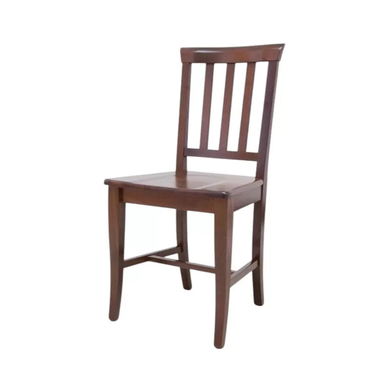 Set 2 sedie legno classiche noce seduta legno 43x44x93 - Mobili 2G
