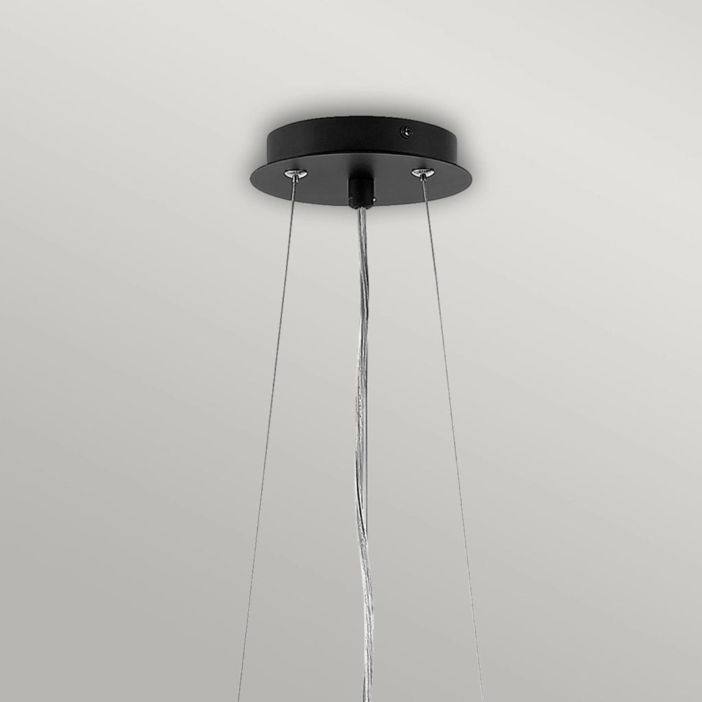 Lampadario Contemporaneo Zuma In Acciaio Nero Satinato Argento 6 Luci E27