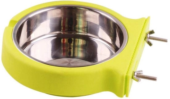 Hangend Recipiente per Cibo, Vasca da Mangime Rimovibile per Gabbie, Vasca da Mangime in Acciaio Inossidabile per Piccoli Animali di Compagnia come Gatti, Cani, Conigli e Egidi