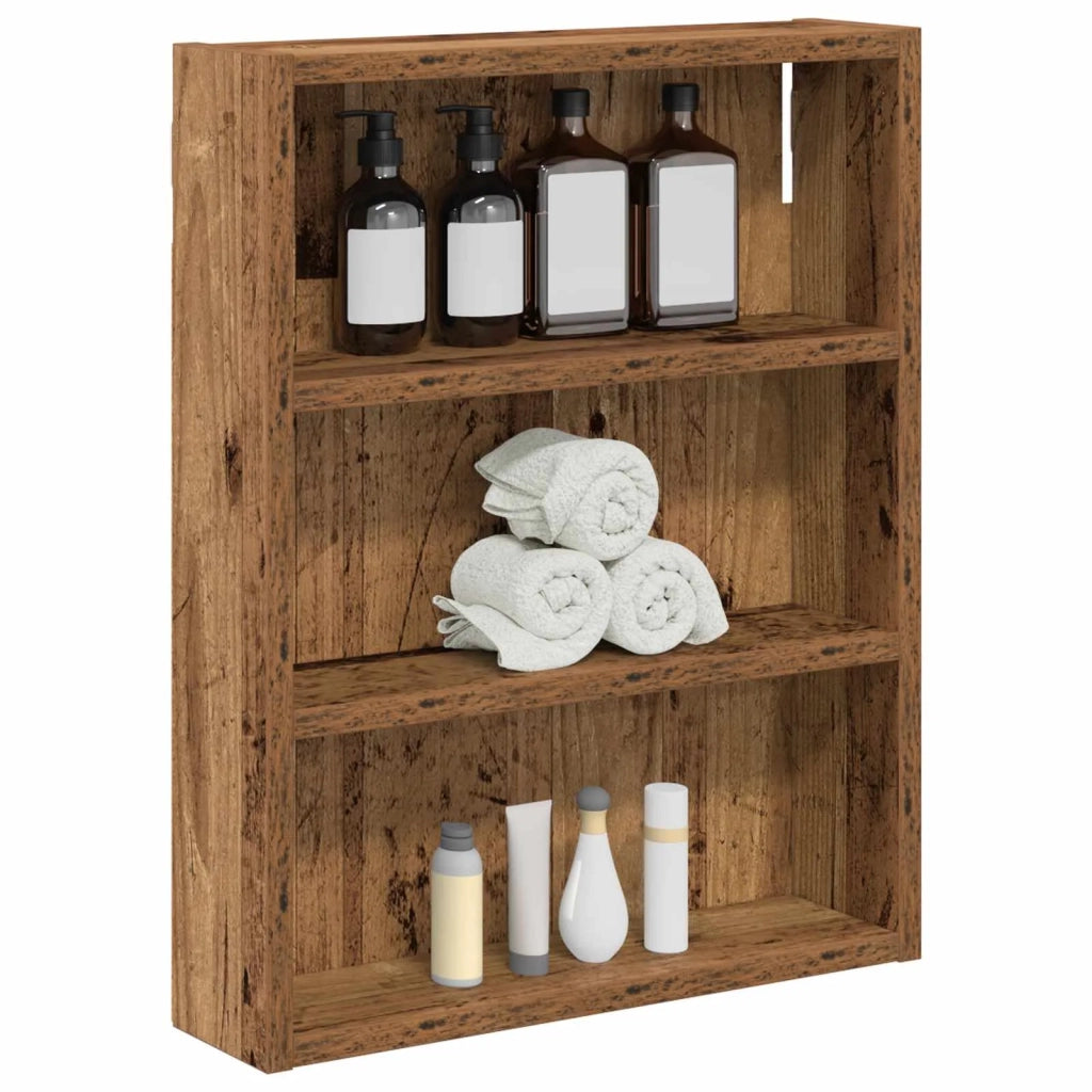 Armadio da Bagno | Mobile da Bagno a muro Legno vecchio 40 x 10 x 50 cm