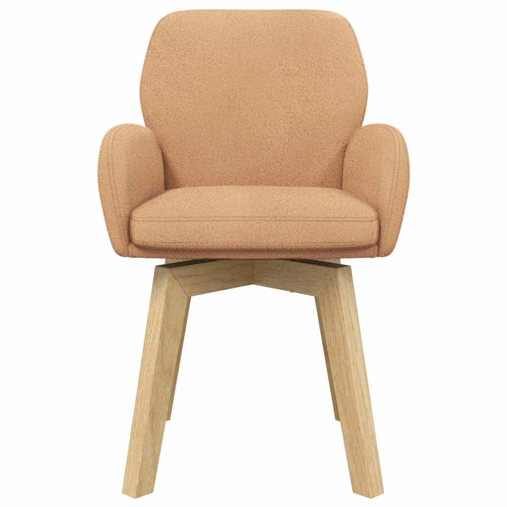 Sedie da pranzo girevoli 2 pz Bouclé Beige 54 x 58 x 87 cm 42034335